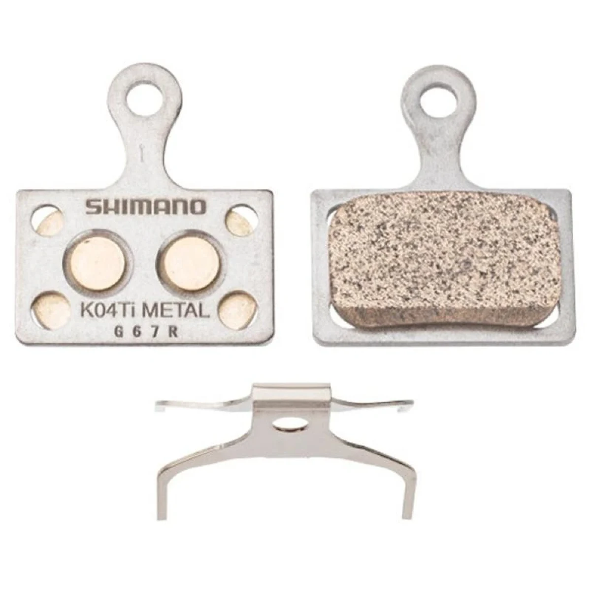 SHIMANO Destičky brzdové SH K04Ti kovové, s pružinou · záber 1