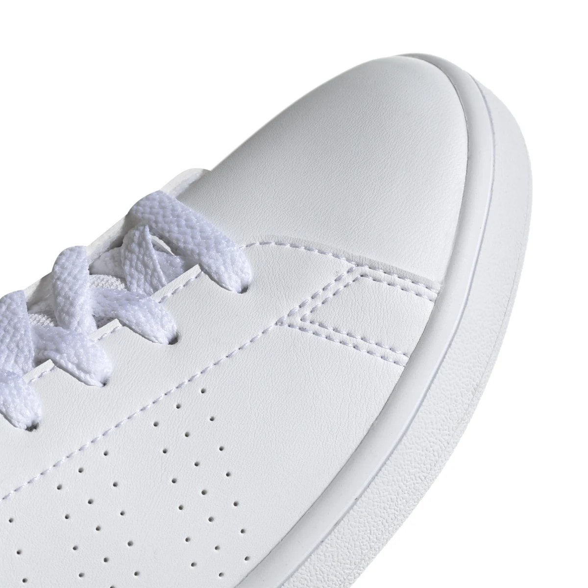 ADIDAS Detské tenisky Adidas Advantage na šnúrky od 35 do 39 bielo-zelené 37 · záber 2