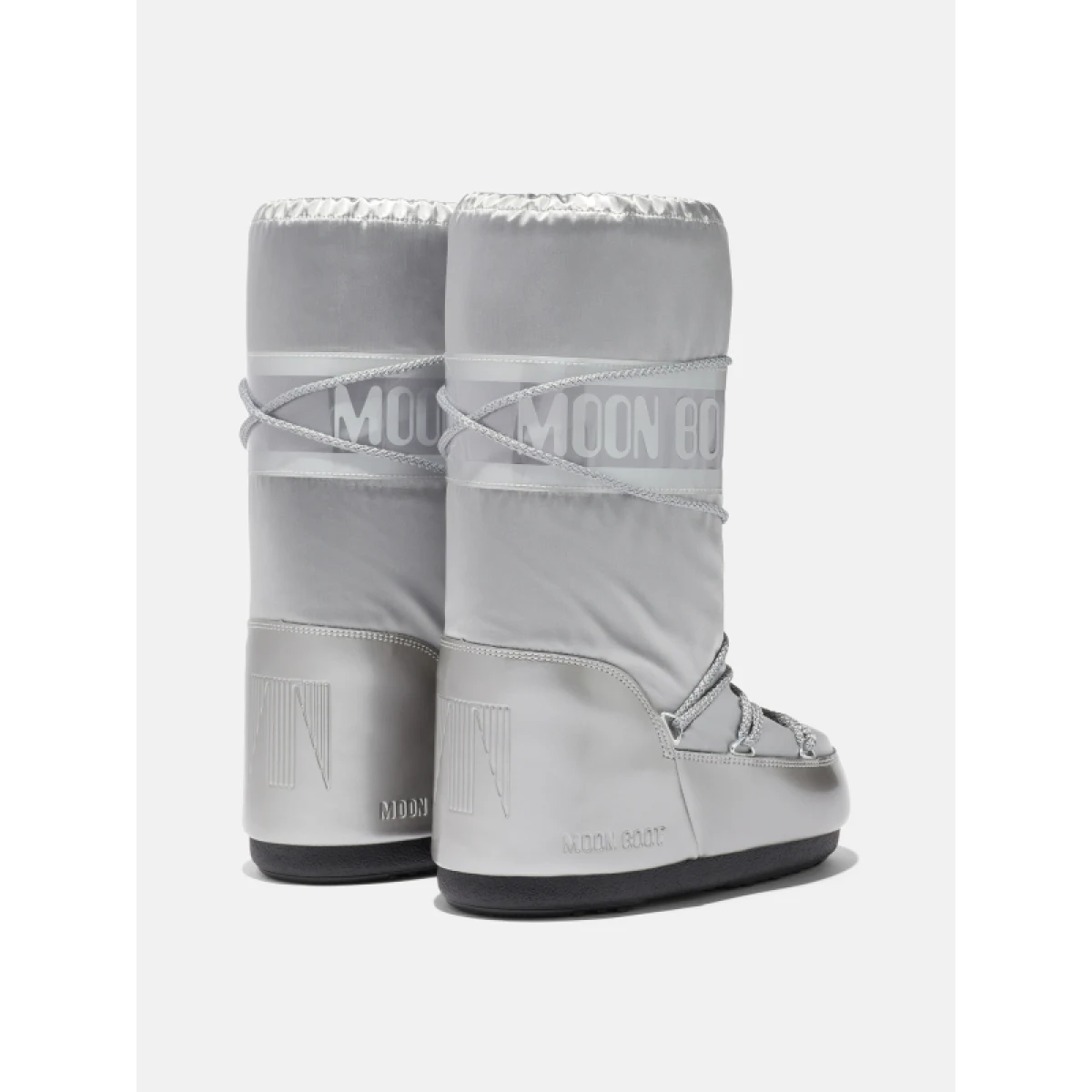 Juniorské vysoké zimní boty MOON BOOT MB ICON GLANCE-JR, H001 SILVER · záber 4