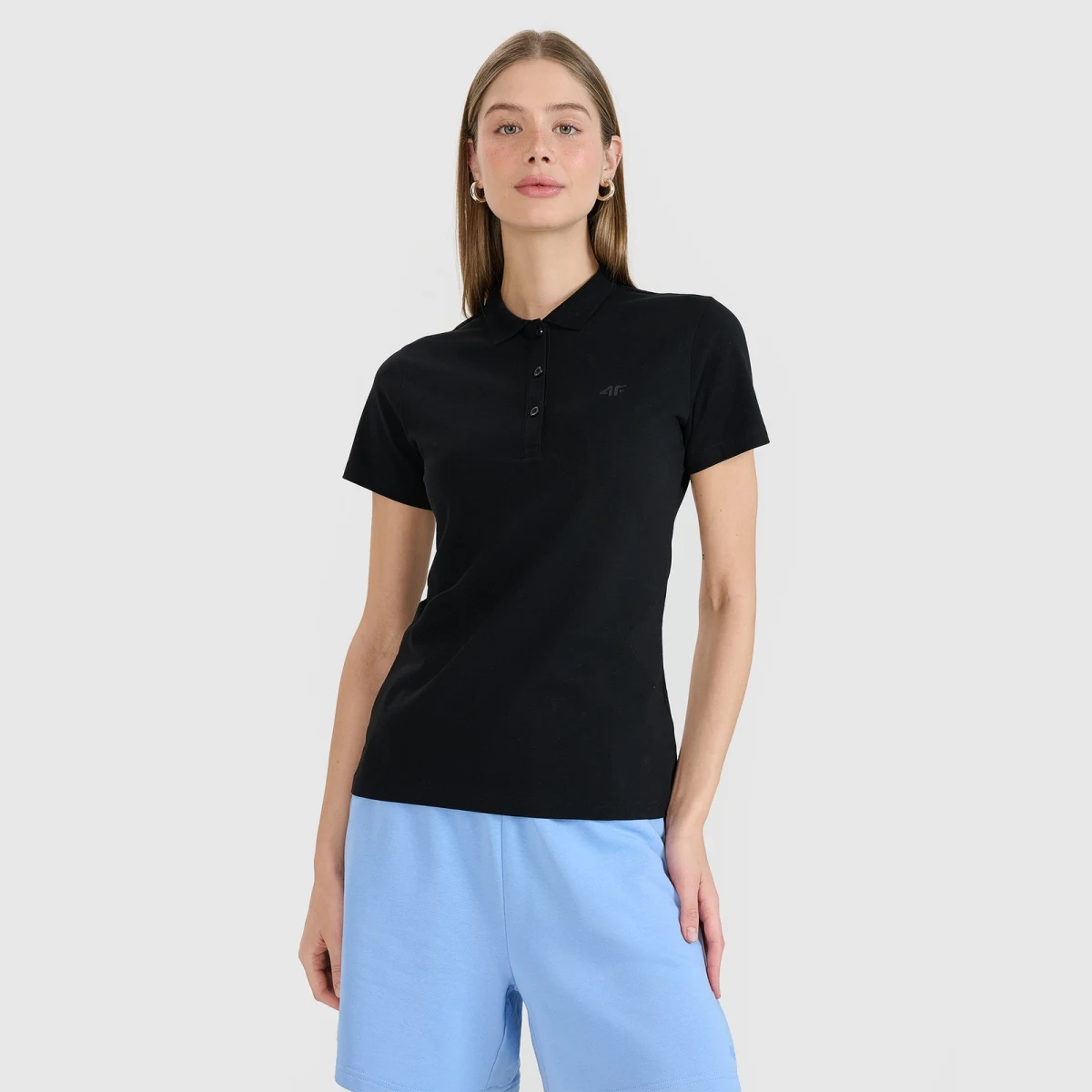 Dámské polo tričko slim - černé · záber 1