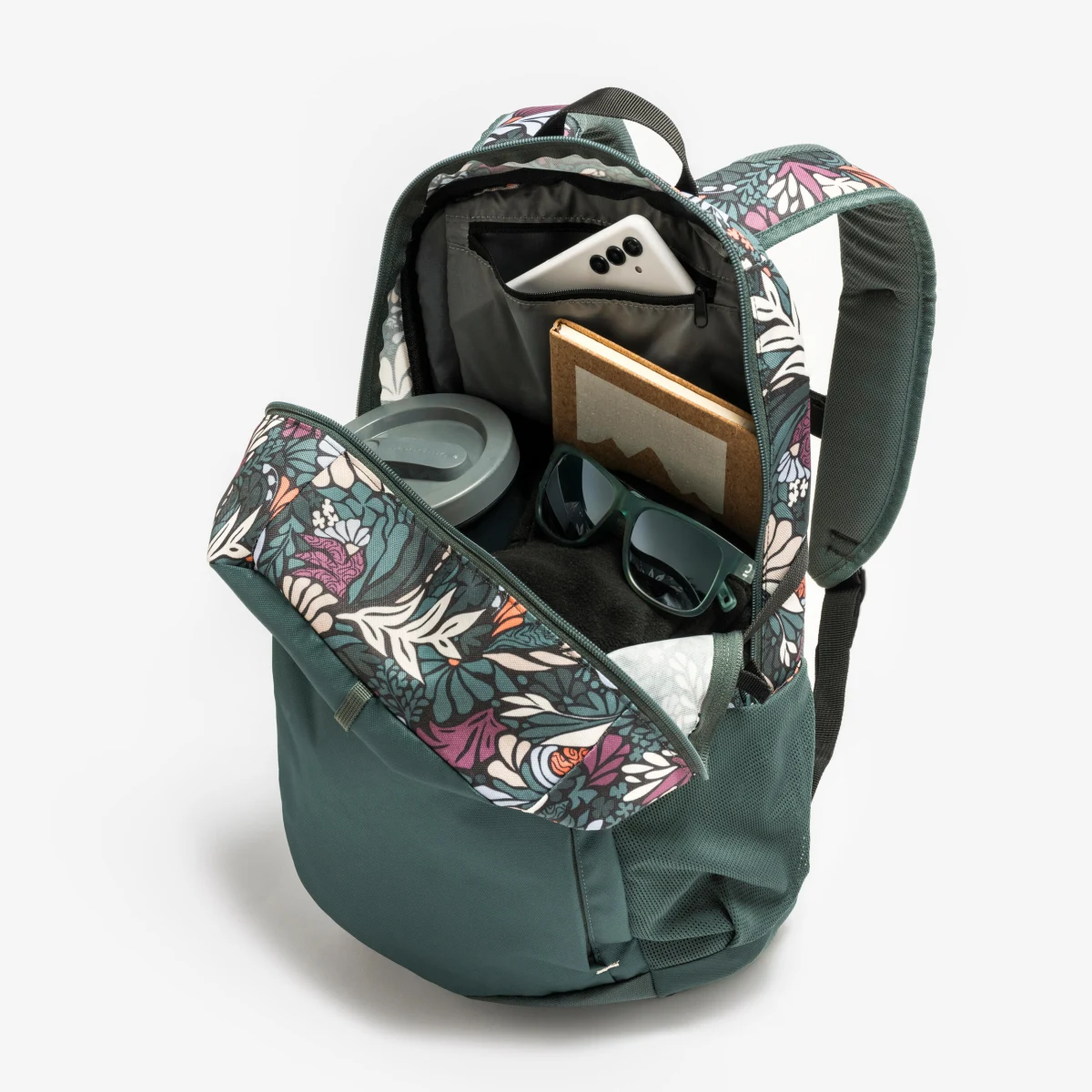 QUECHUA Turistický batoh Arpenaz 100 20 l zelený so vzorom 20 l · záber 2