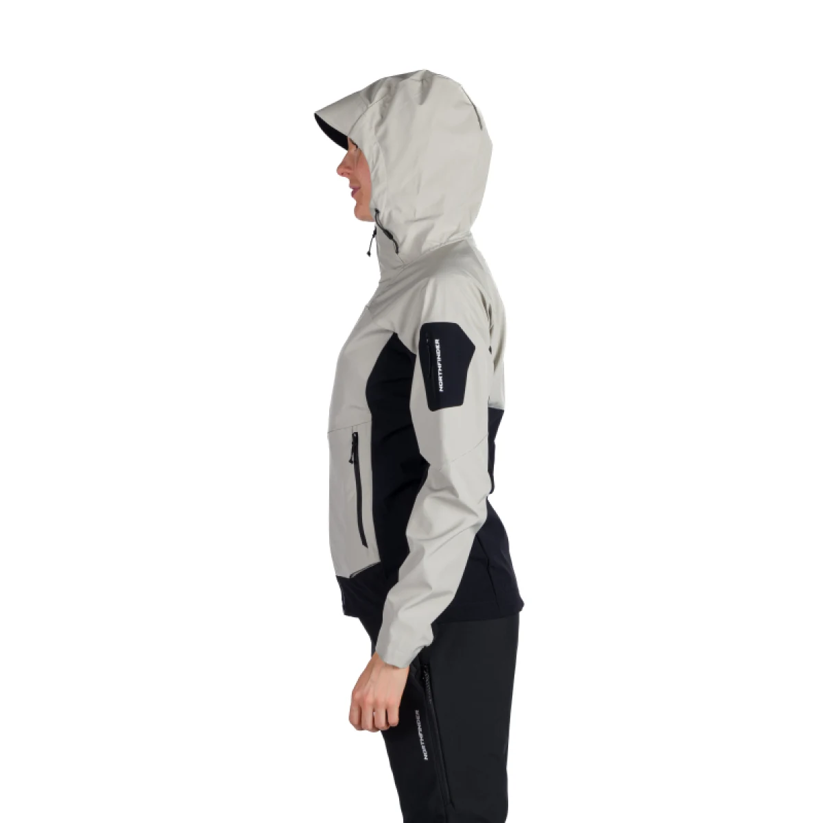 Dámská turistická softshellová bunda NORTHFINDER JANELL-807lightgreenblack · záber 2