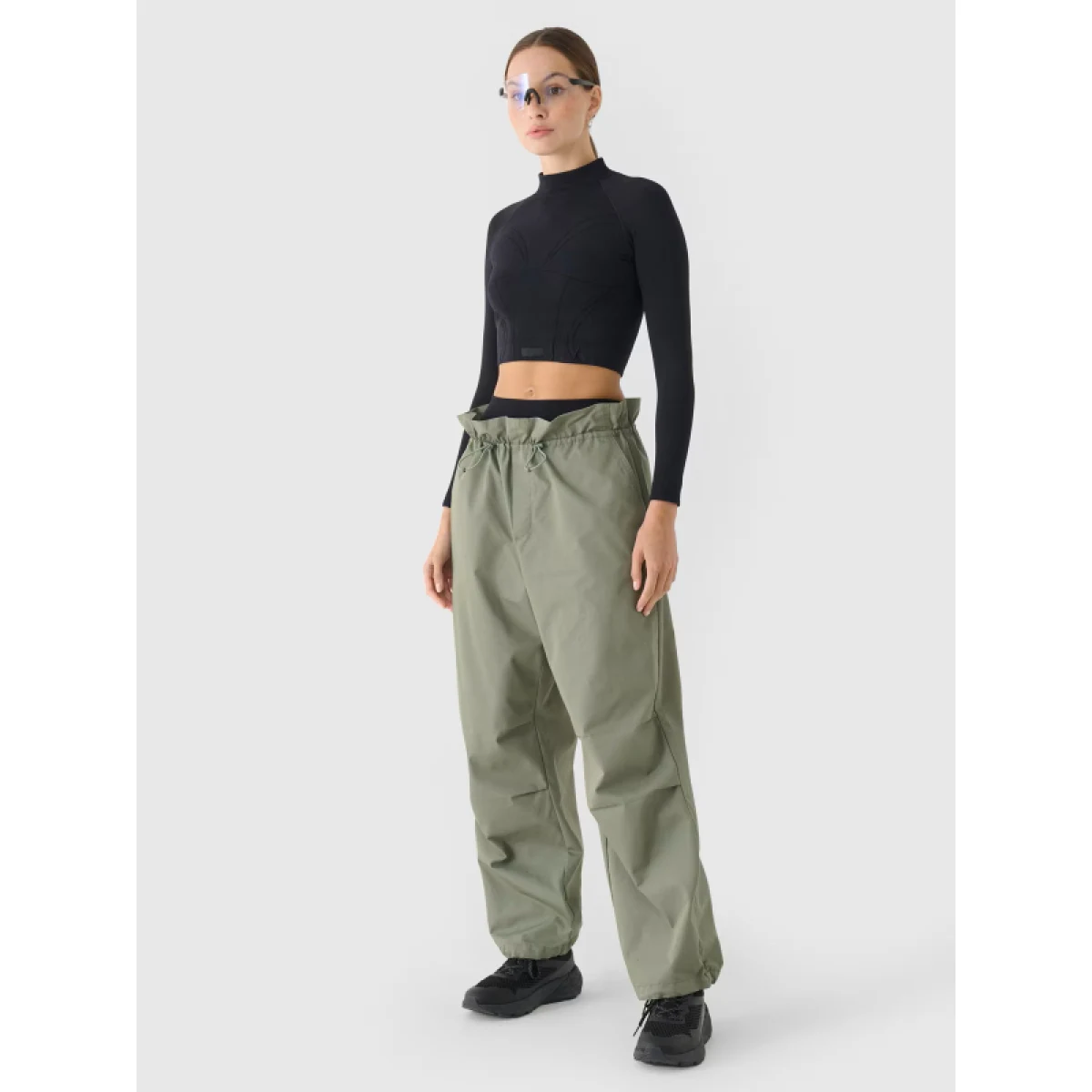 Dámské tréninkové tričko s dlouhým rukávem 4F LONGSLEEVE FNK F483-RAW24TFLOF483-20S-DEEP BLACK · záber 5