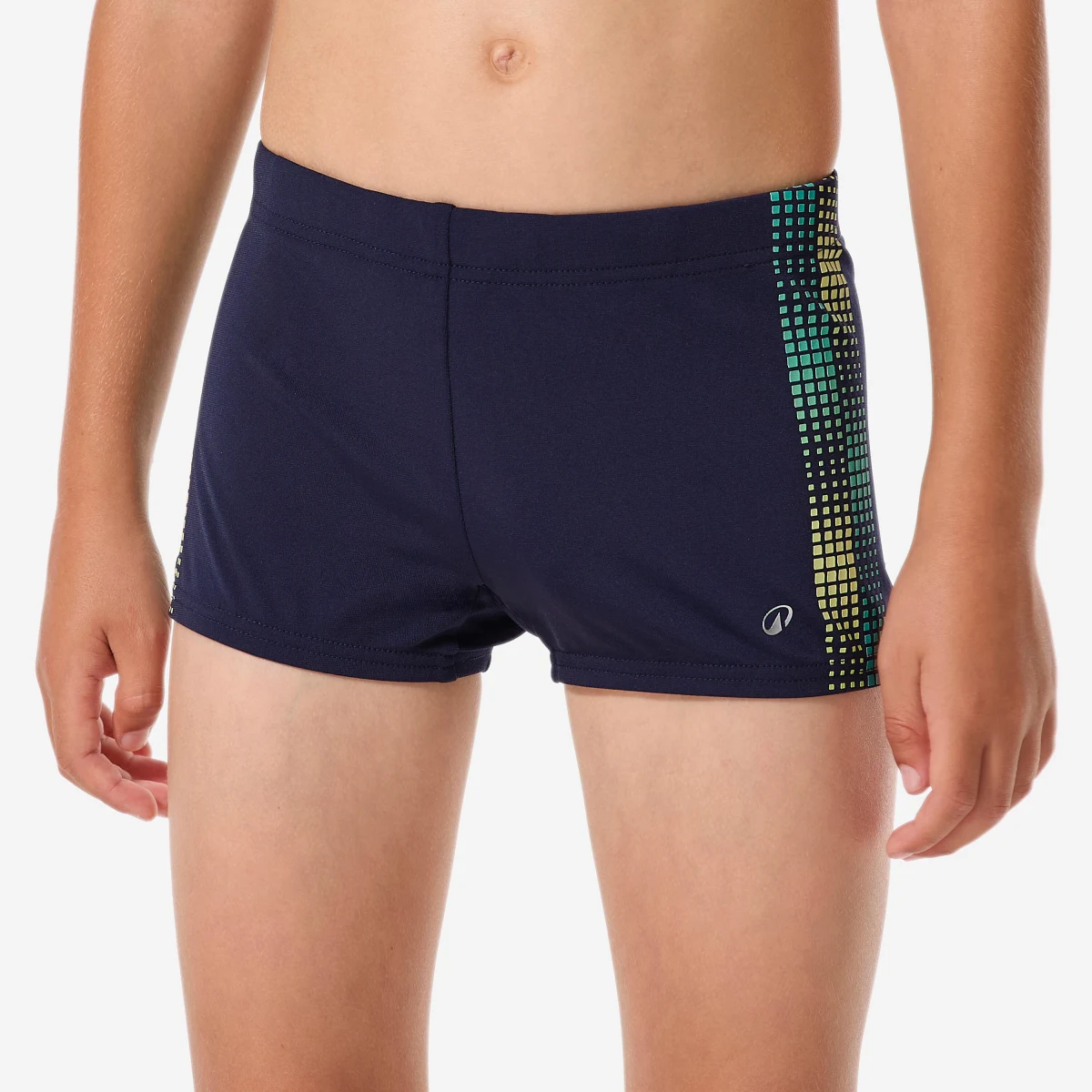 DECATHLON Chlapčenské boxerkové plavky Fiti modro-žlté 4-5 r (103-112 cm) · záber 1