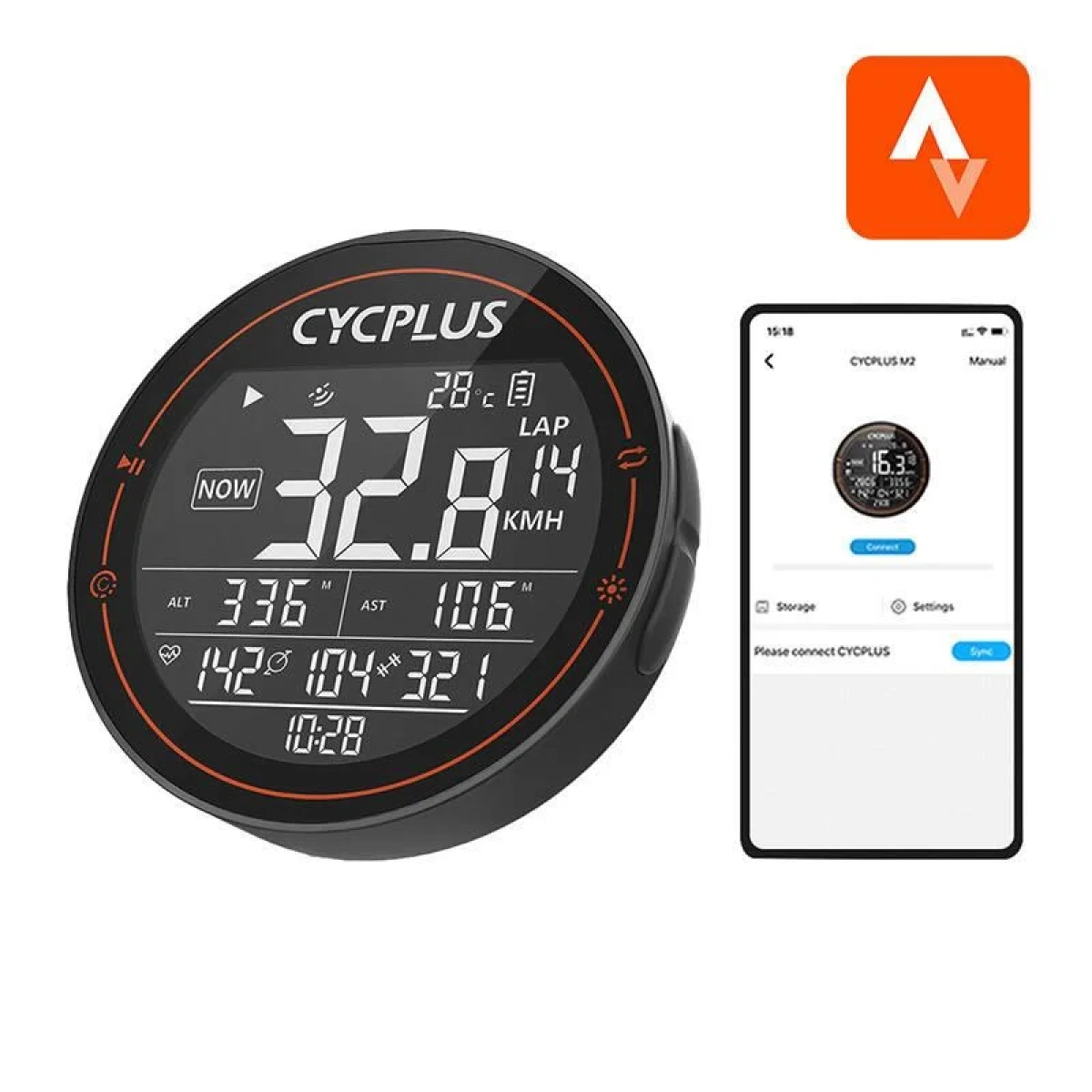 Cycplus Cyklocomputer M2 · záber 1