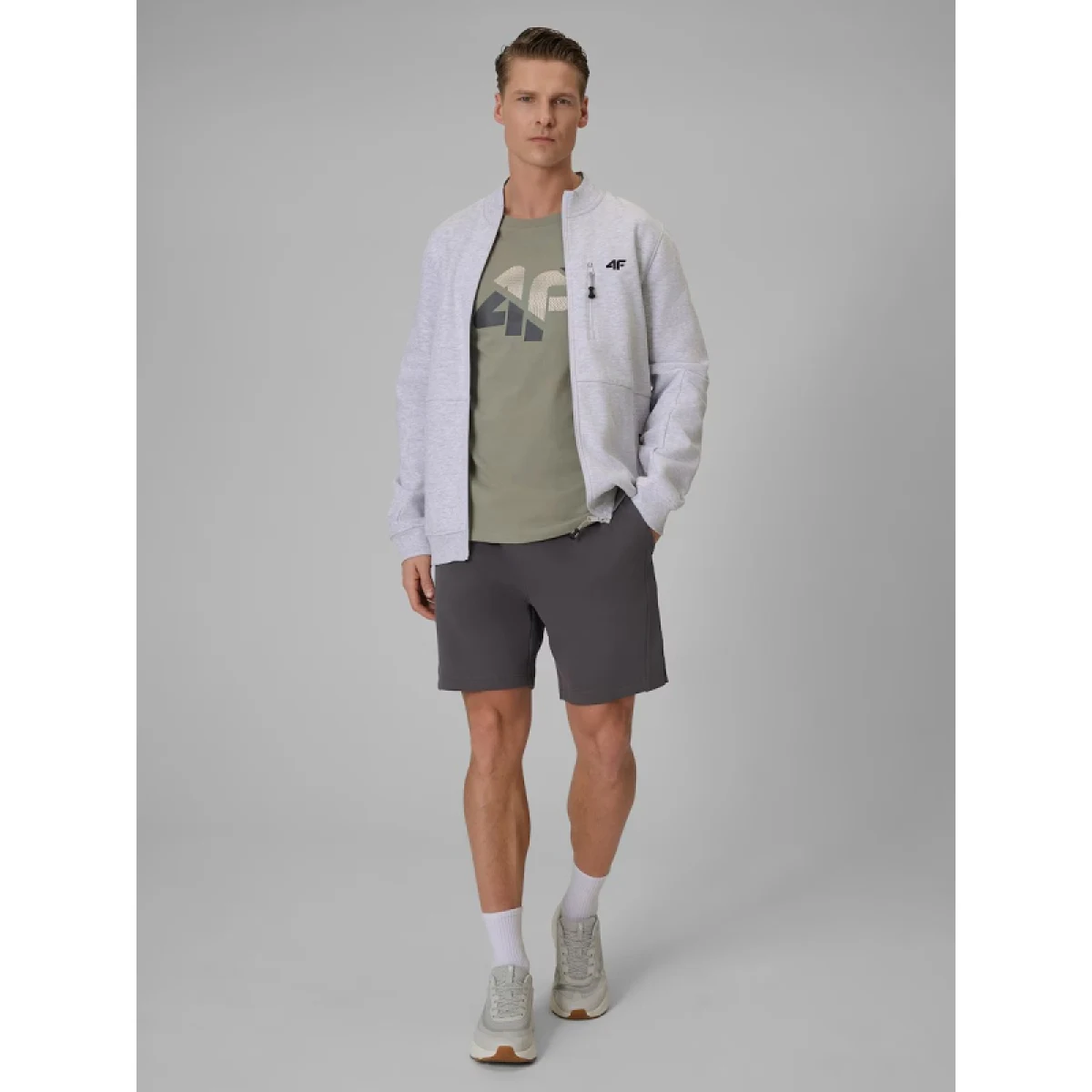 Pánské tričko s krátkým rukávem 4F TSHIRT M2667-43S-KHAKI · záber 4