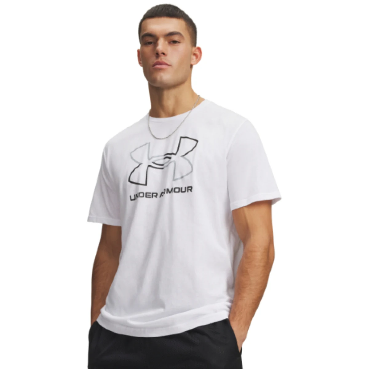 Pánske tričko s krátkym rukávom UNDER ARMOUR UA GL FOUNDATION UPDATE SS-WHT - Pohlavie: Muzi · záber 1