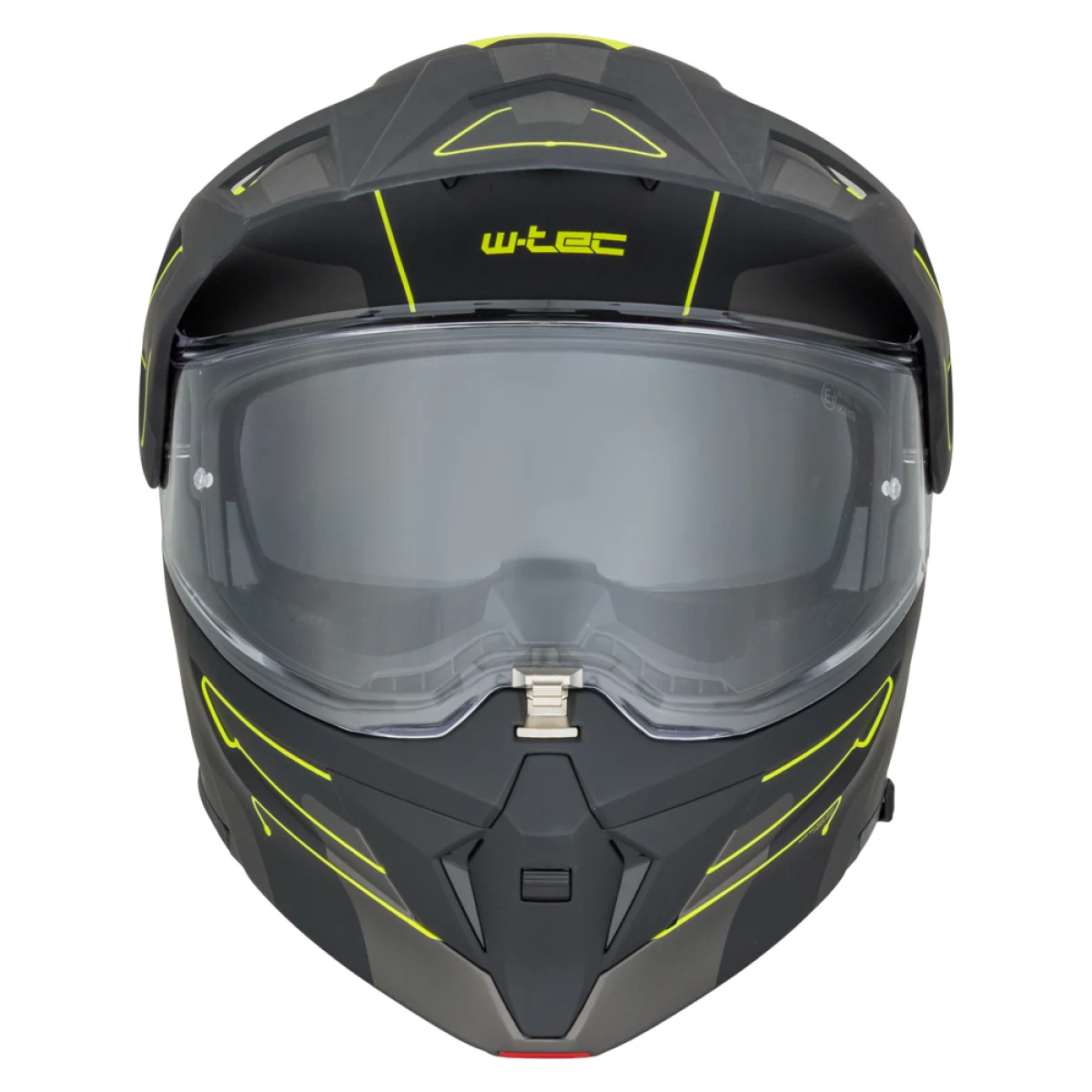 Výklopná moto prilba 3v1 W-TEC Neovu Graphic Farba šedo-červeno-modrá, · záber 4