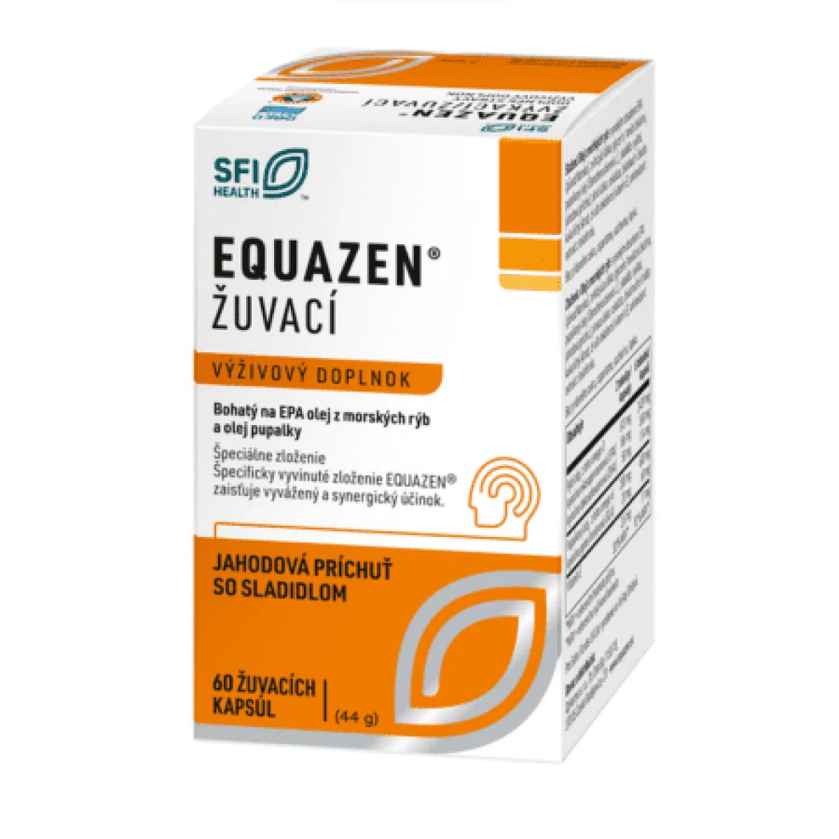 EQUAZEN Žuvací jahoda 60 kapsúl · záber 1