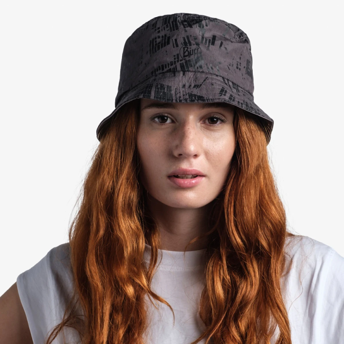 Klobúk BUFF TRAVEL BUCKET HAT GLINE BLACK-GREY · záber 5