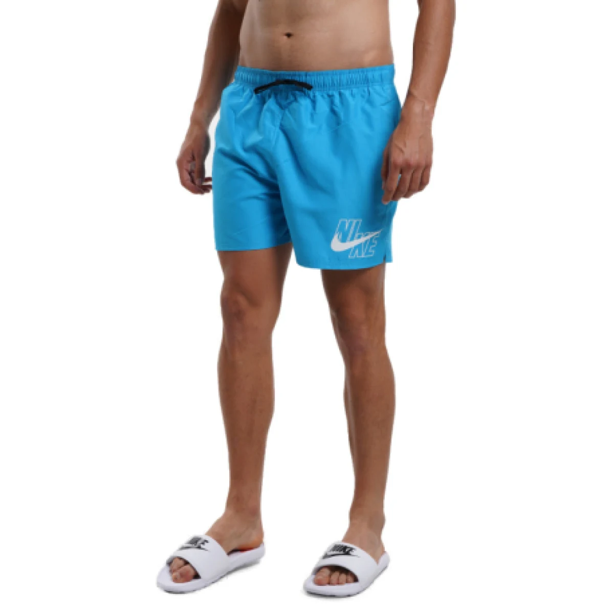 Pánske plavky NIKE SWIM Logo Lap 5 inch-406 Laser blue - Farba: modrá · záber 1