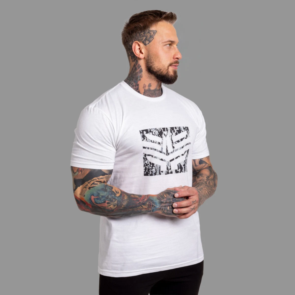 Pánske tričko Iron Aesthetics Tactical, biele · záber 2