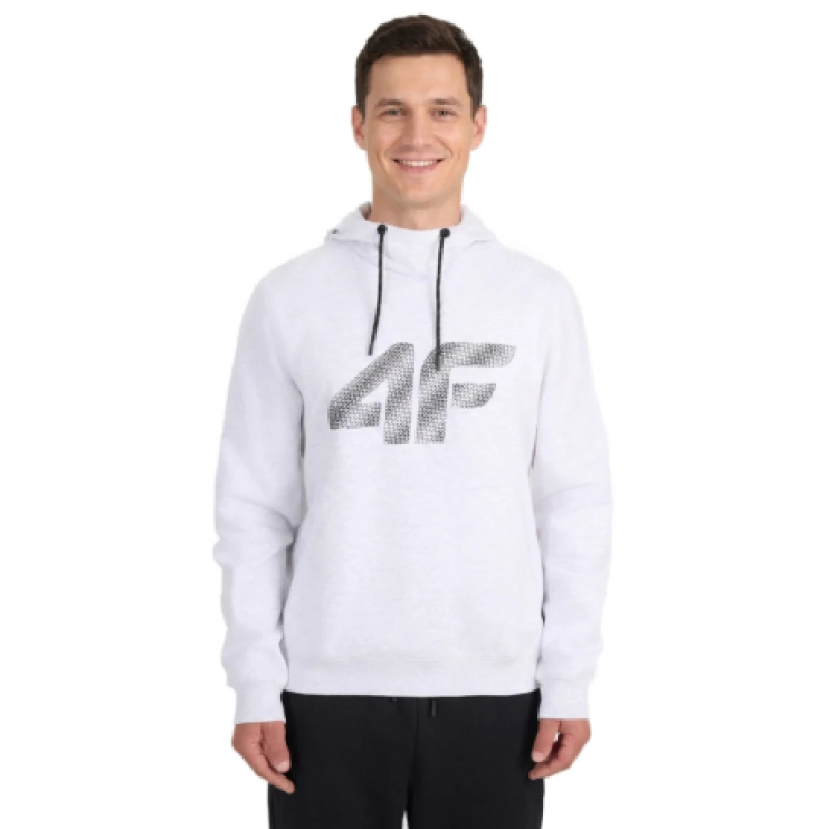 Pánska mikina s kapucňou 4F SWEATSHIRT M2548-27M-COLD LIGHT GREY MELANGE · záber 1