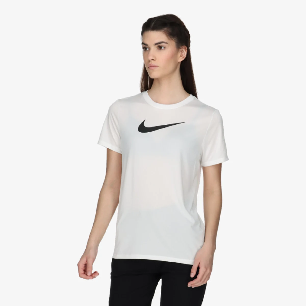 Dámske tréningové tričko s krátkym rukávom NIKE W NK DF TEE RLGND HBR WHITE BLACK · záber 2