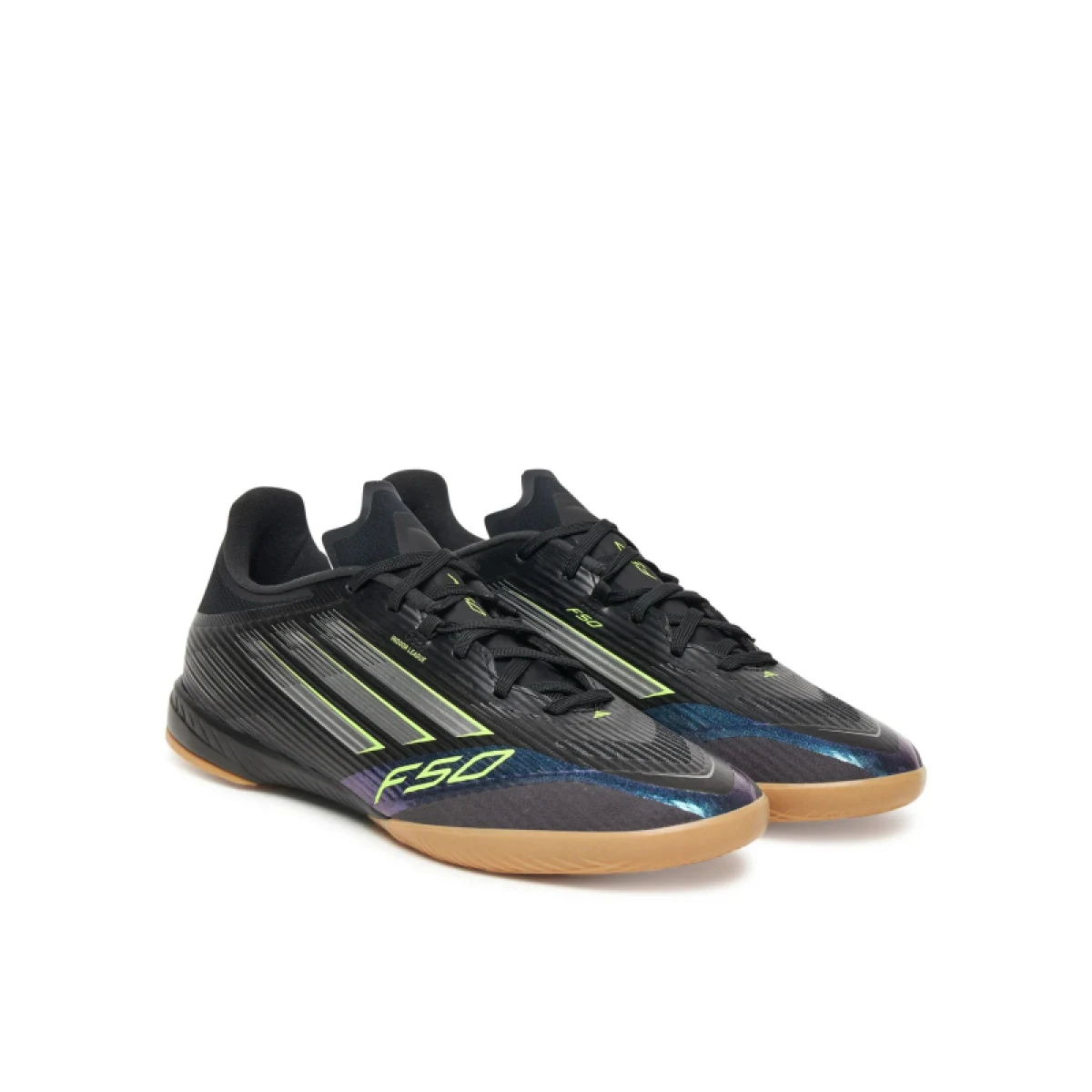 Pánske futbalové kopačky halové ADIDAS F50 League M IC core black iron metallic lucid lemon · záber 4