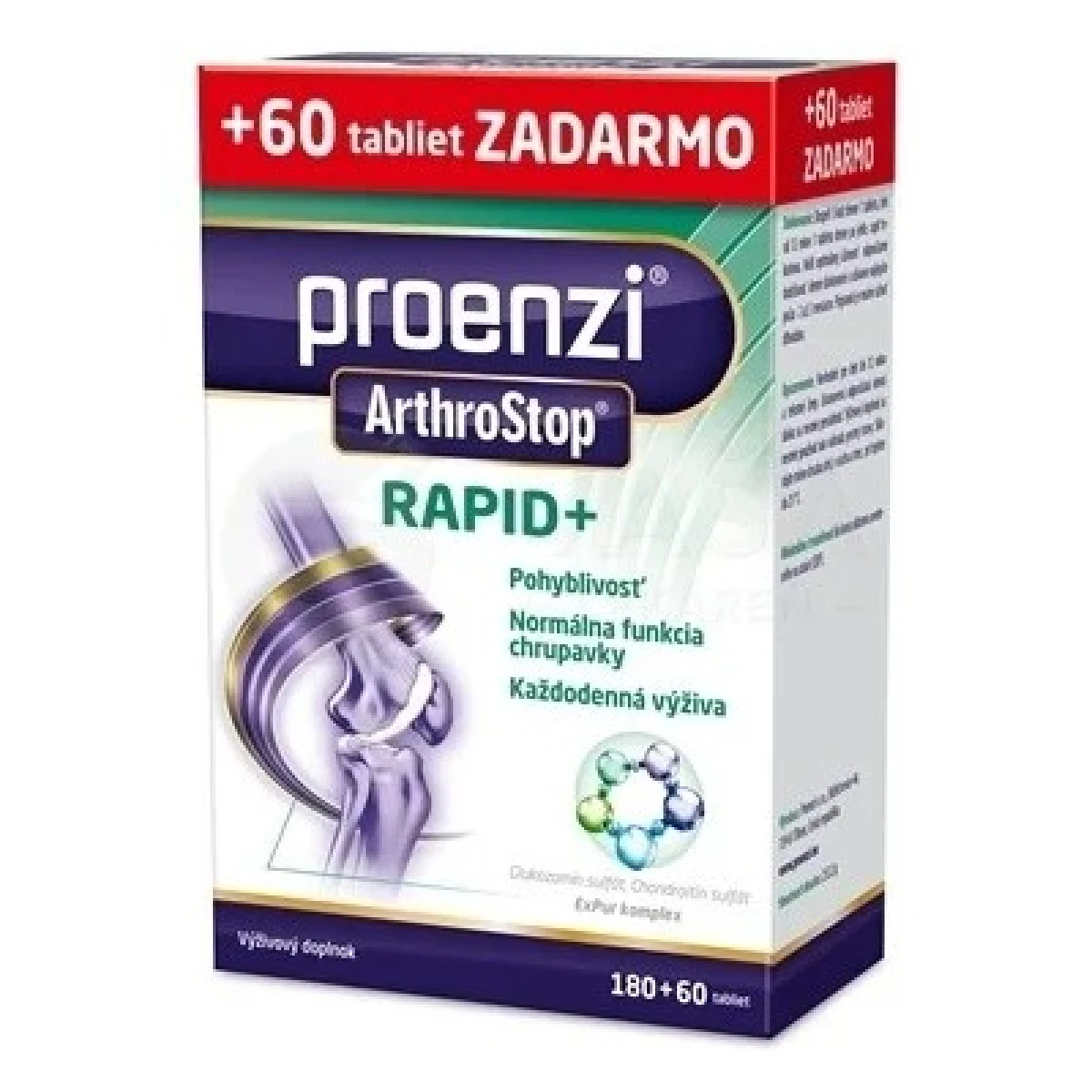 PROENZI Arthrostop rapid+ 180 tabliet +60 ZADARMO · záber 1