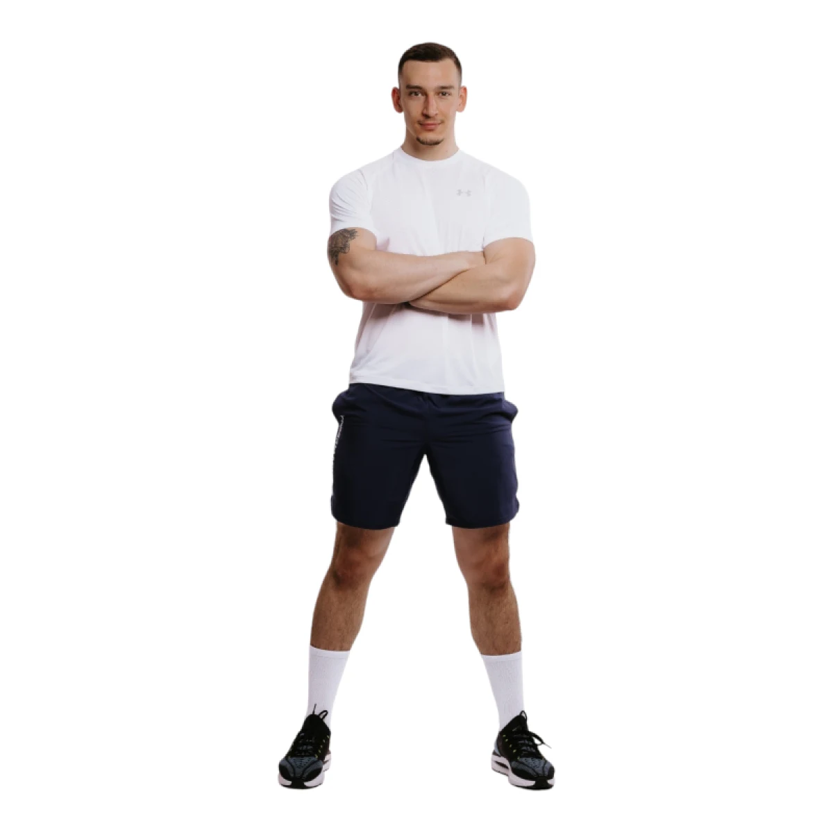 Pánské tréninkové kraťasy UNDER ARMOUR UA Tech Woven Wordmark Short-NVY · záber 2
