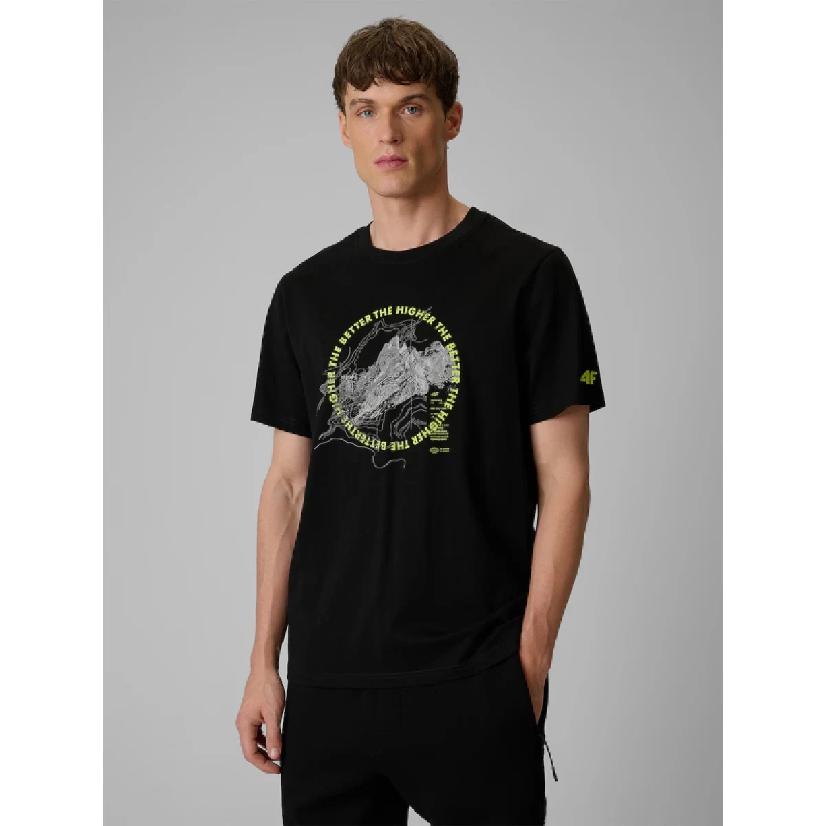Pánské tričko s krátkým rukávem 4F TSHIRT M2822-20S-DEEP BLACK · záber 2