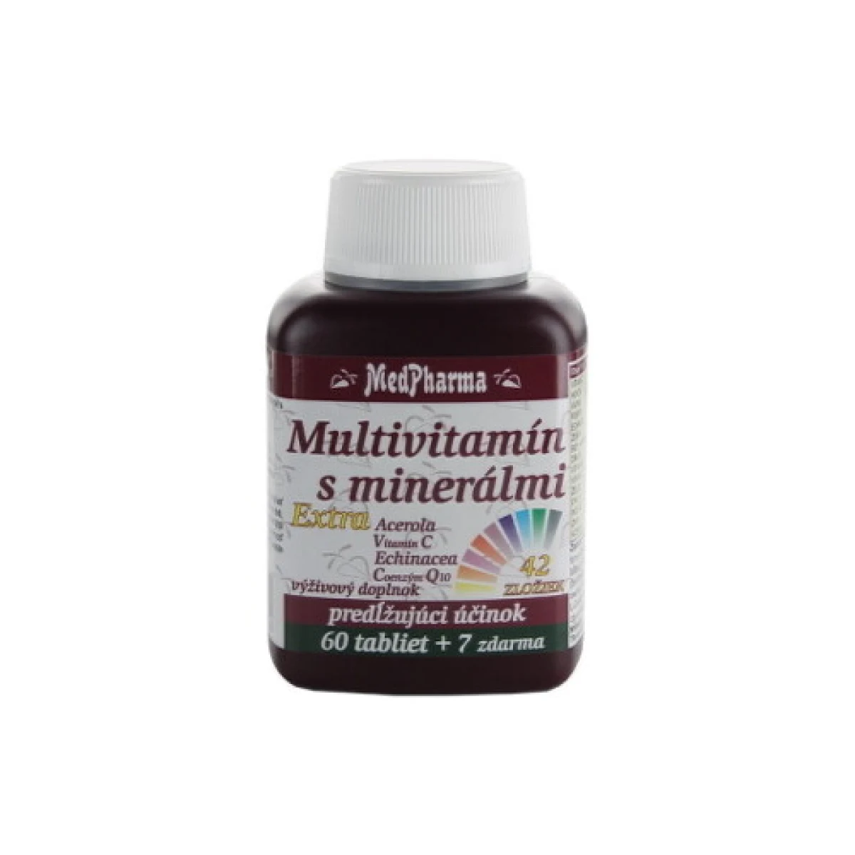 MedPharma MULTIVITAMIN S MINERÁLMI EXTRA 42 ZLOŽIEK tablety 60+7 zadarmo · záber 1