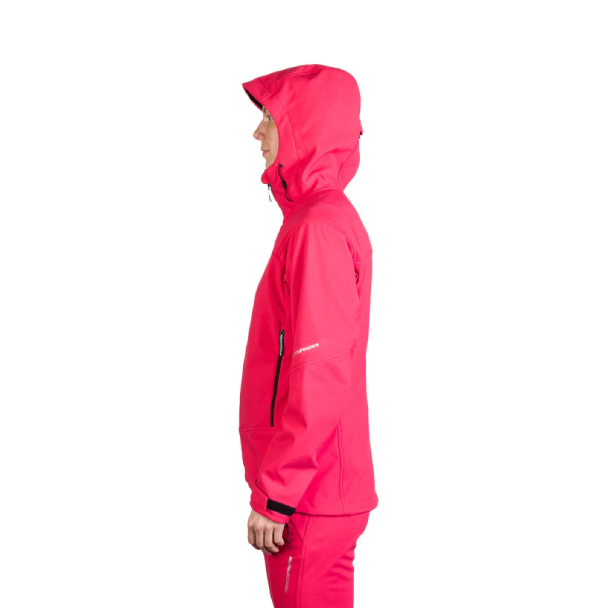 Dámská turistická softshellová bunda NORTHFINDER TINA-355pink · záber 4
