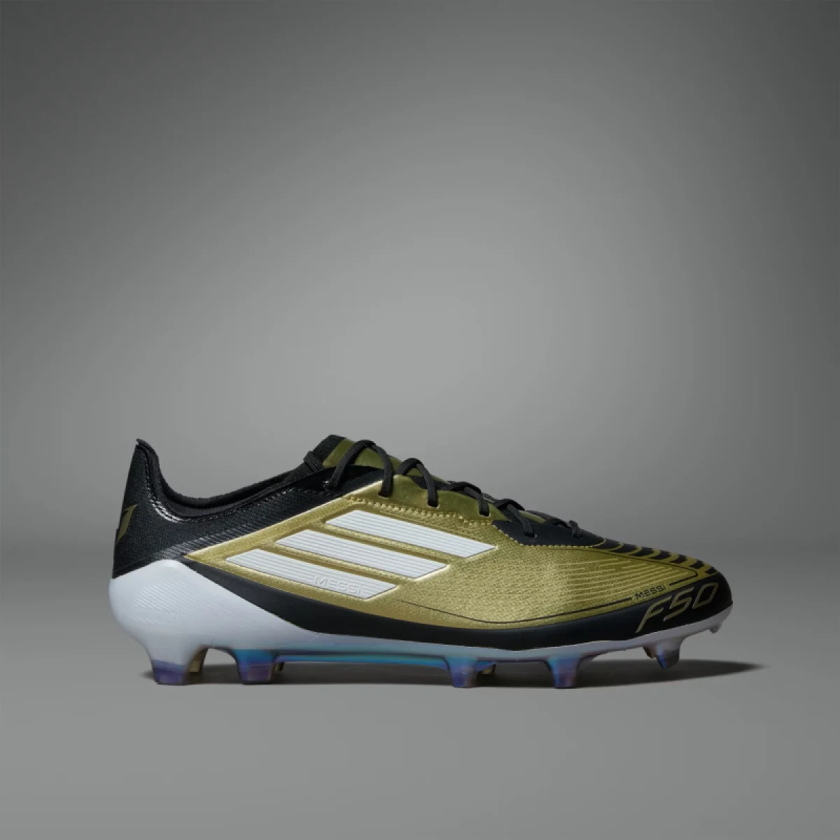 Pánské outdoorové fotbalové kopačky ADIDAS F50 Elite Messi M FG gold metallic cloud white core black · záber 5
