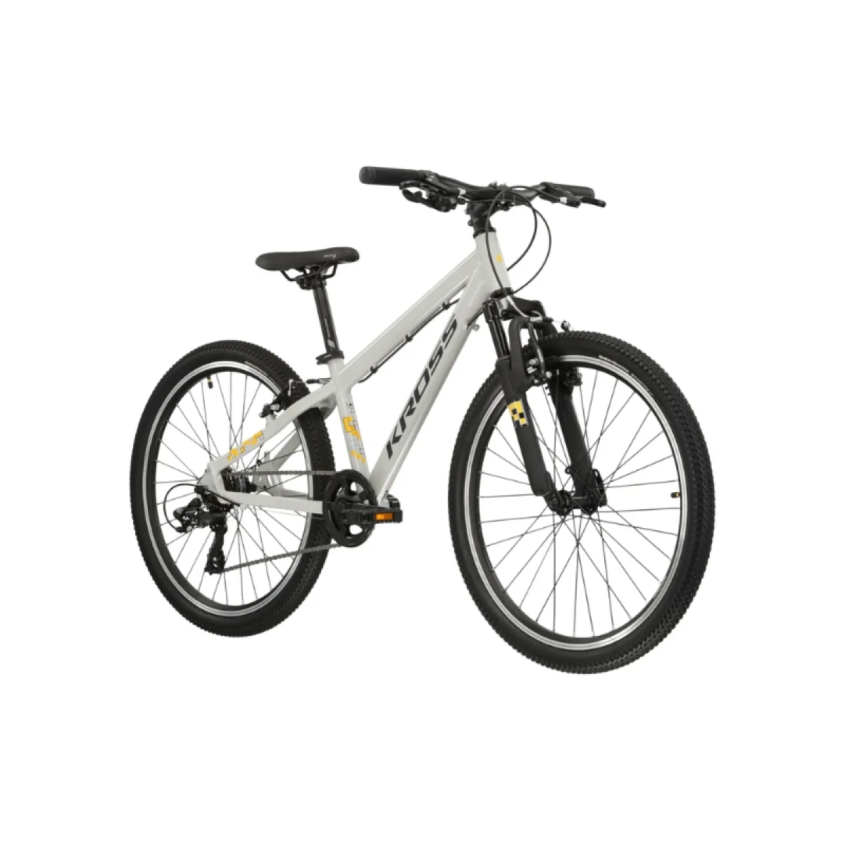 Kross Dust JR 1.0 24" - model 2025 šedá/čierna/lesk - S (12", 130-150 cm) · záber 2