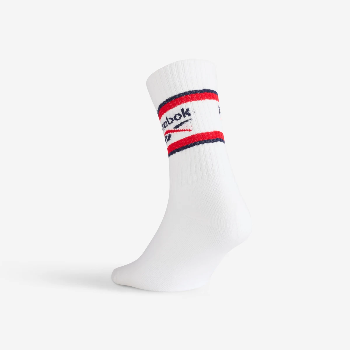REEBOK REEBOK vysoké tenisové ponožky 3 páry biele s potlačou 35-38 · záber 2
