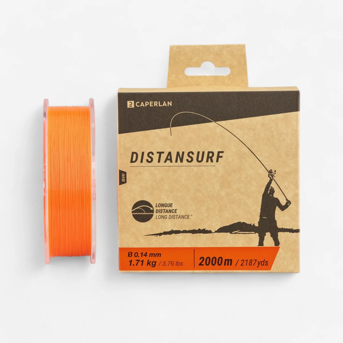 CAPERLAN Rybársky vlasec Distansurf na surfcasting oranžový 0,14 14/100 · záber 1