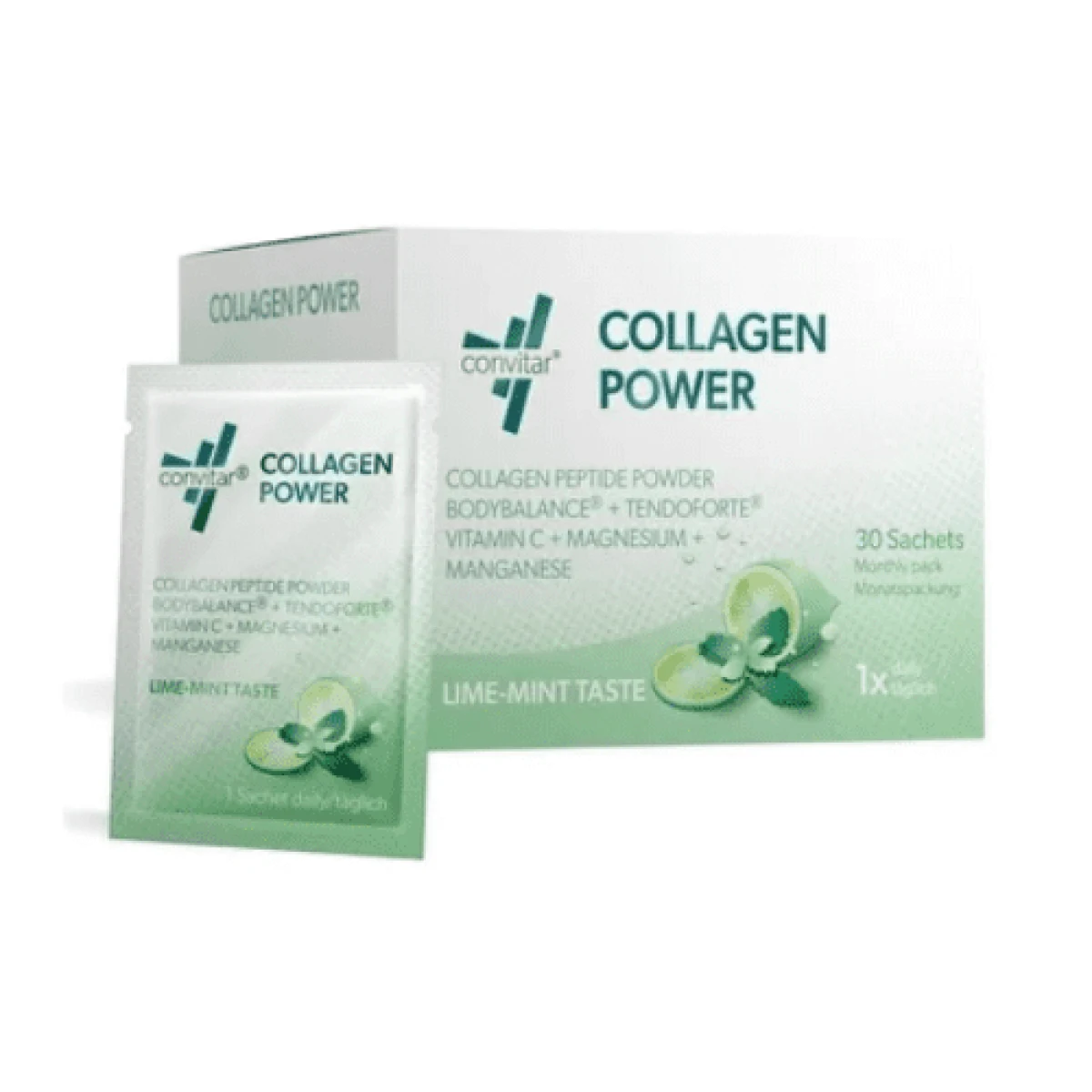 CONVITAR Collagen power prášok s príchuťou citrón - mäta 30 ks · záber 1