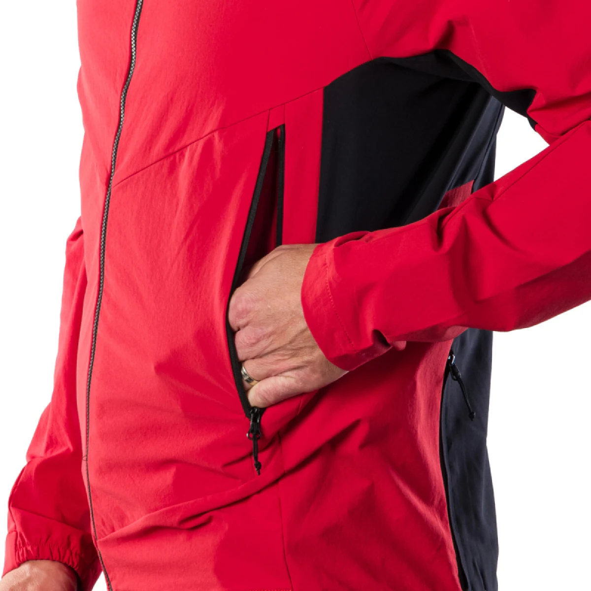 Pánska turistická bunda NORTHFINDER ARSENIO-361redblack · záber 5
