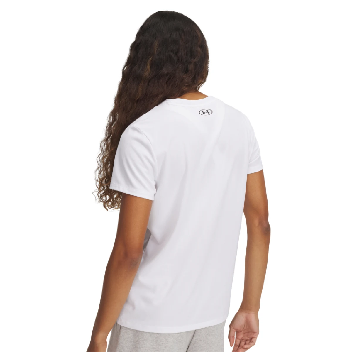 Dámské tréninkové tričko s krátkým rukávem UNDER ARMOUR UA TECH PTH GRAPHIC SSC-WHT · záber 2