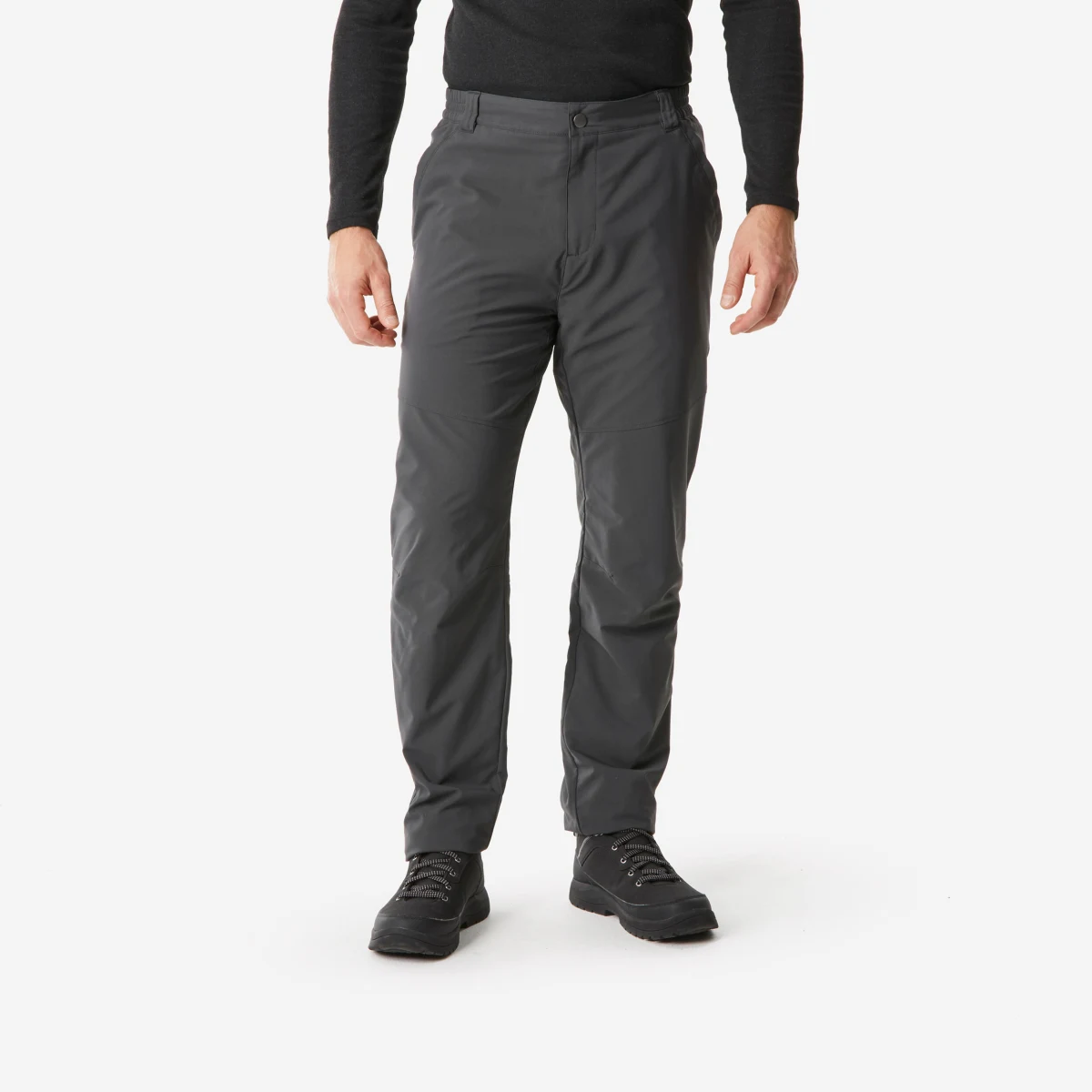 QUECHUA Pánske turistické nohavice NH100 vodoodpudivé -10 °C sivé XL (L34) · záber 1