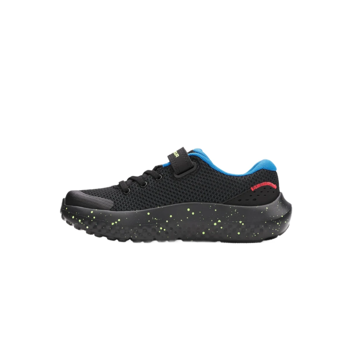 Chlapčenská športová obuv (tréningová) UNDER ARMOUR UA BPS Surge 4 AC K black high vis yellow white · záber 2