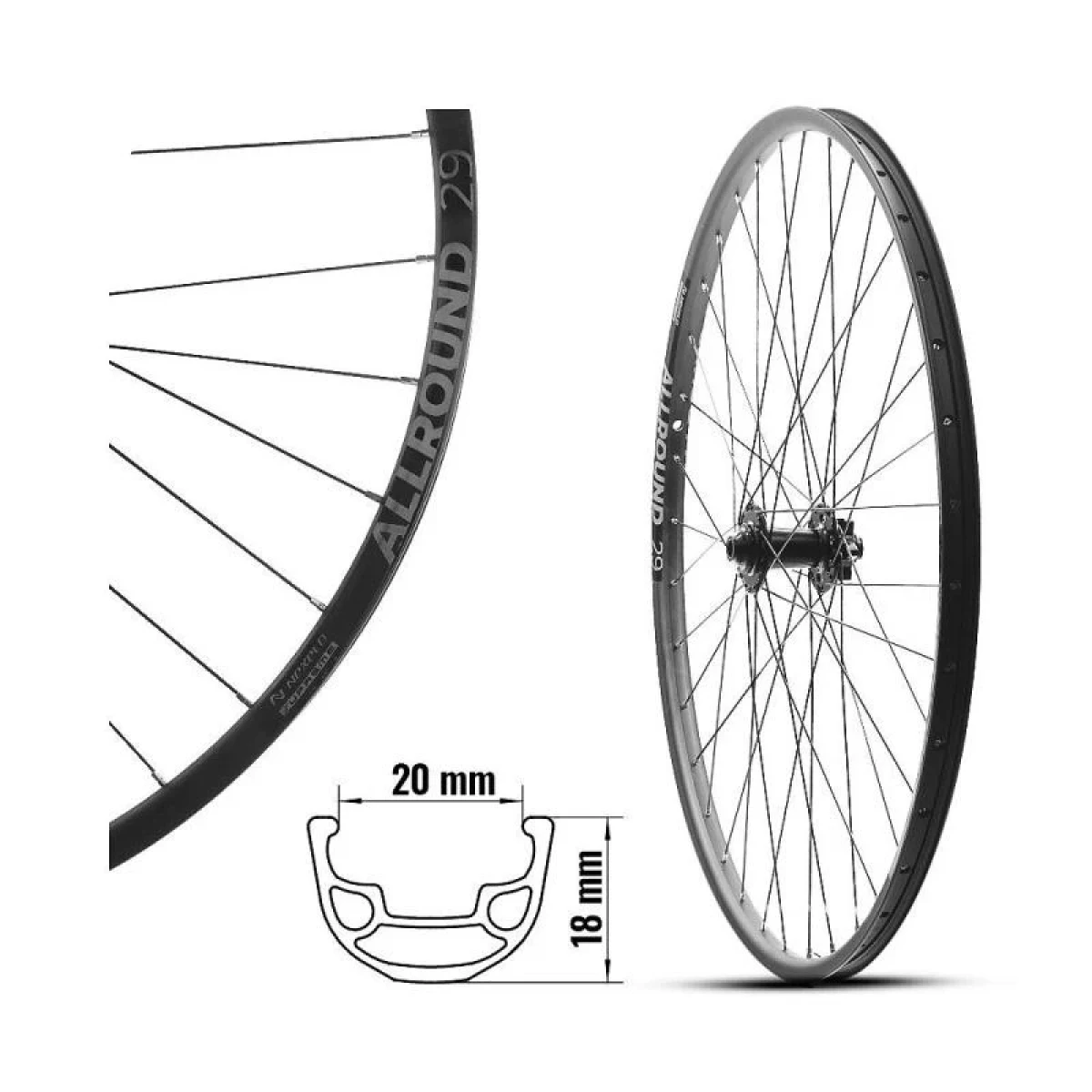 Nexelo Supreme Přední 29 Disc Allround kolo zapletené · záber 1
