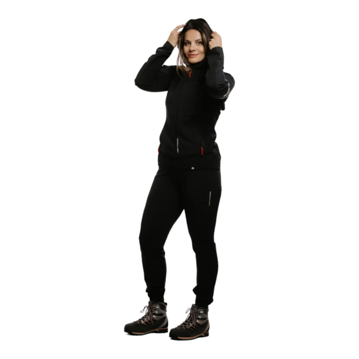Dámská turistická softshellová bunda NORTHFINDER DONNA-269-black · záber 4