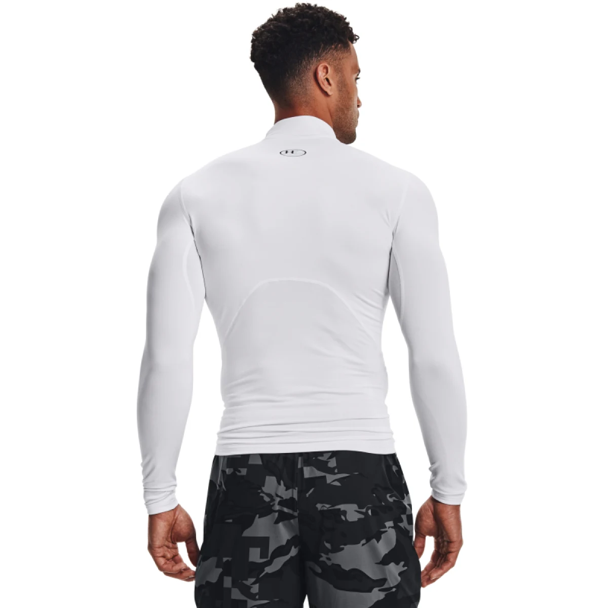 Pánské kompresní tričko s dlouhým rukávem UNDER ARMOUR UA CG Armour Comp Mock-WHT · záber 2