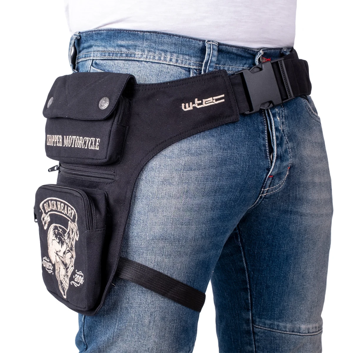 W-TEC Black Heart Devil Skull Black Tex · záber 2