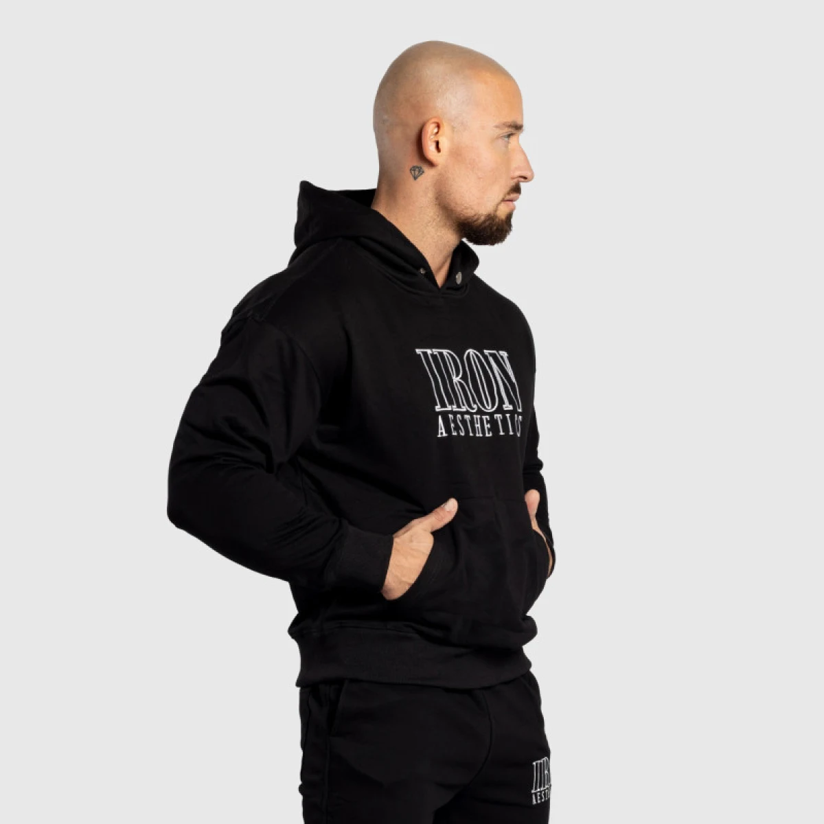 Pánska mikina Iron Aesthetics Swaggie, čierna · záber 5