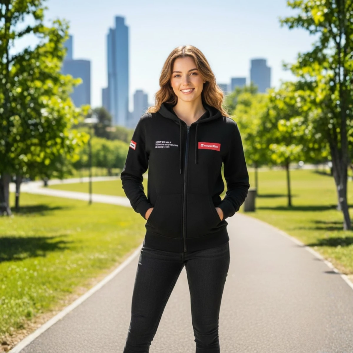 Mikina inSPORTline Signature Farba čierna, · záber 2