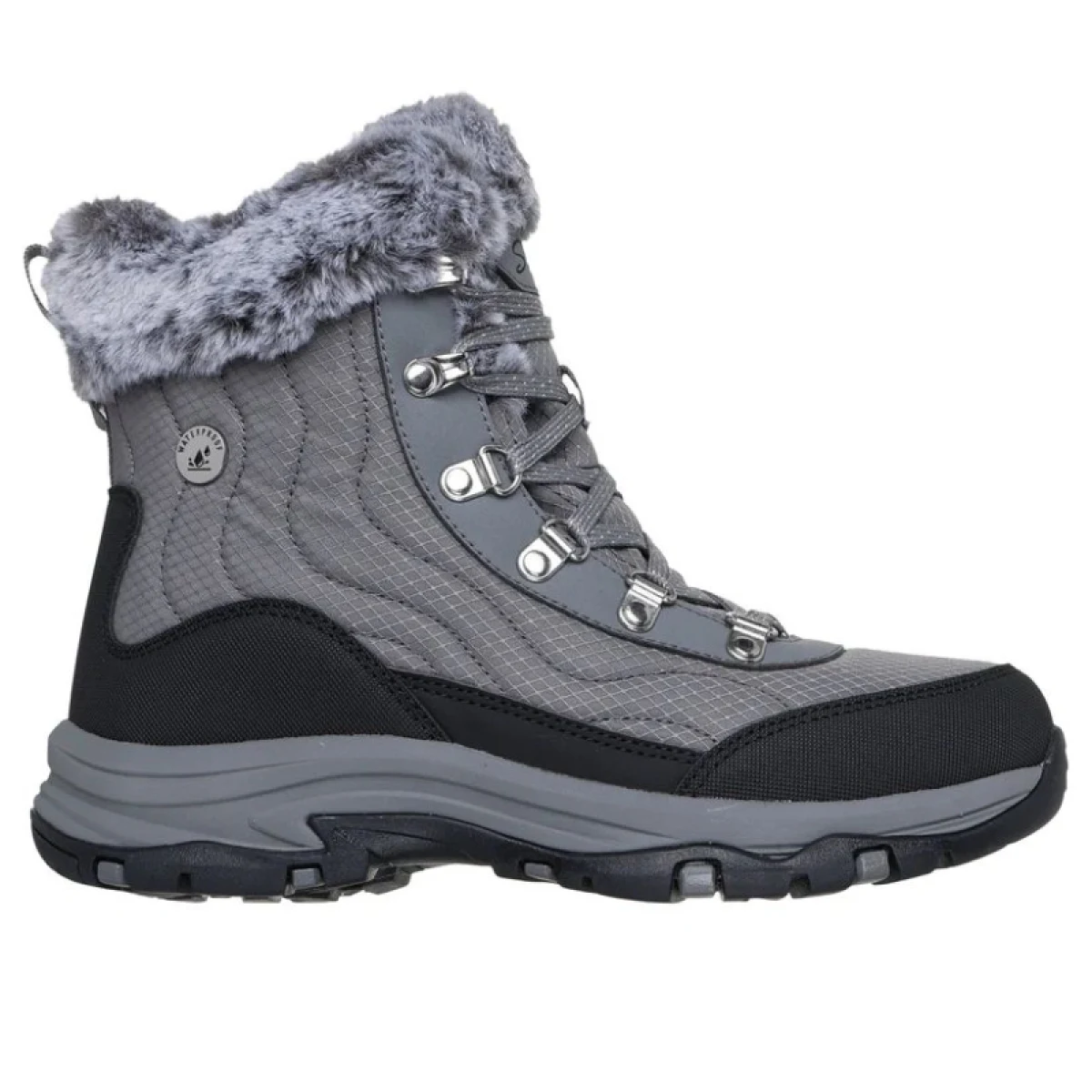 Dámske vysoké zimné topánky SKECHERS Trego Stormie WP W charcoal black · záber 2