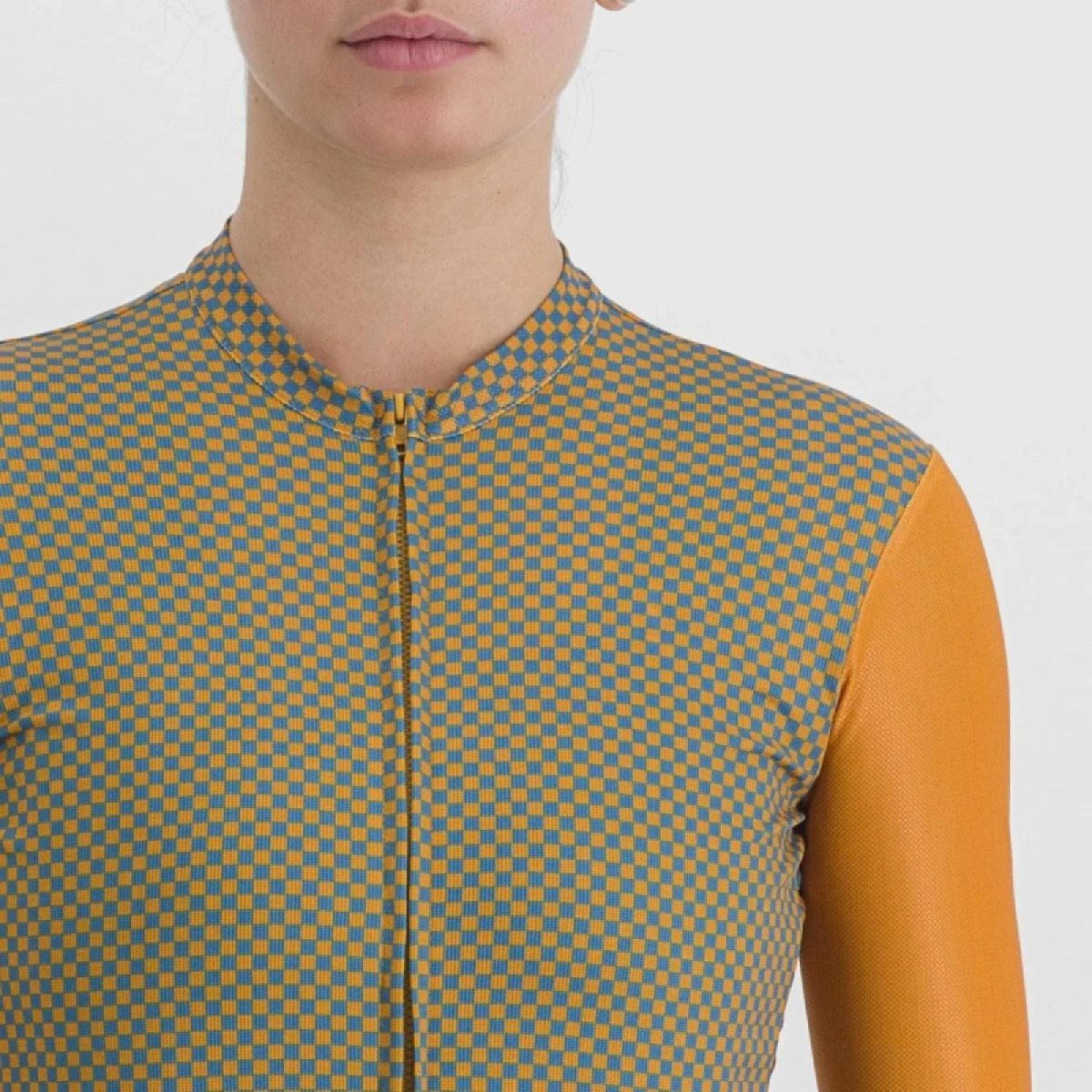 Dámský cyklistický dres s krátkým rukávem SPORTFUL Checkmate w jersey, dark gold berry blue · záber 5