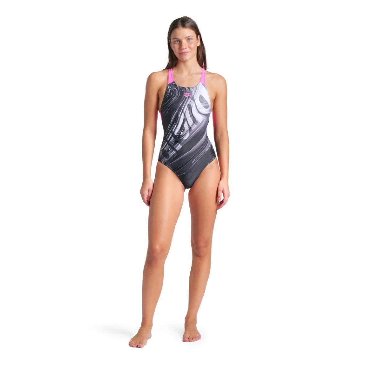 Dámské plavecké jednodílné plavky ARENA WOMENS FLOW SWIMSUIT V BACK LB · záber 4