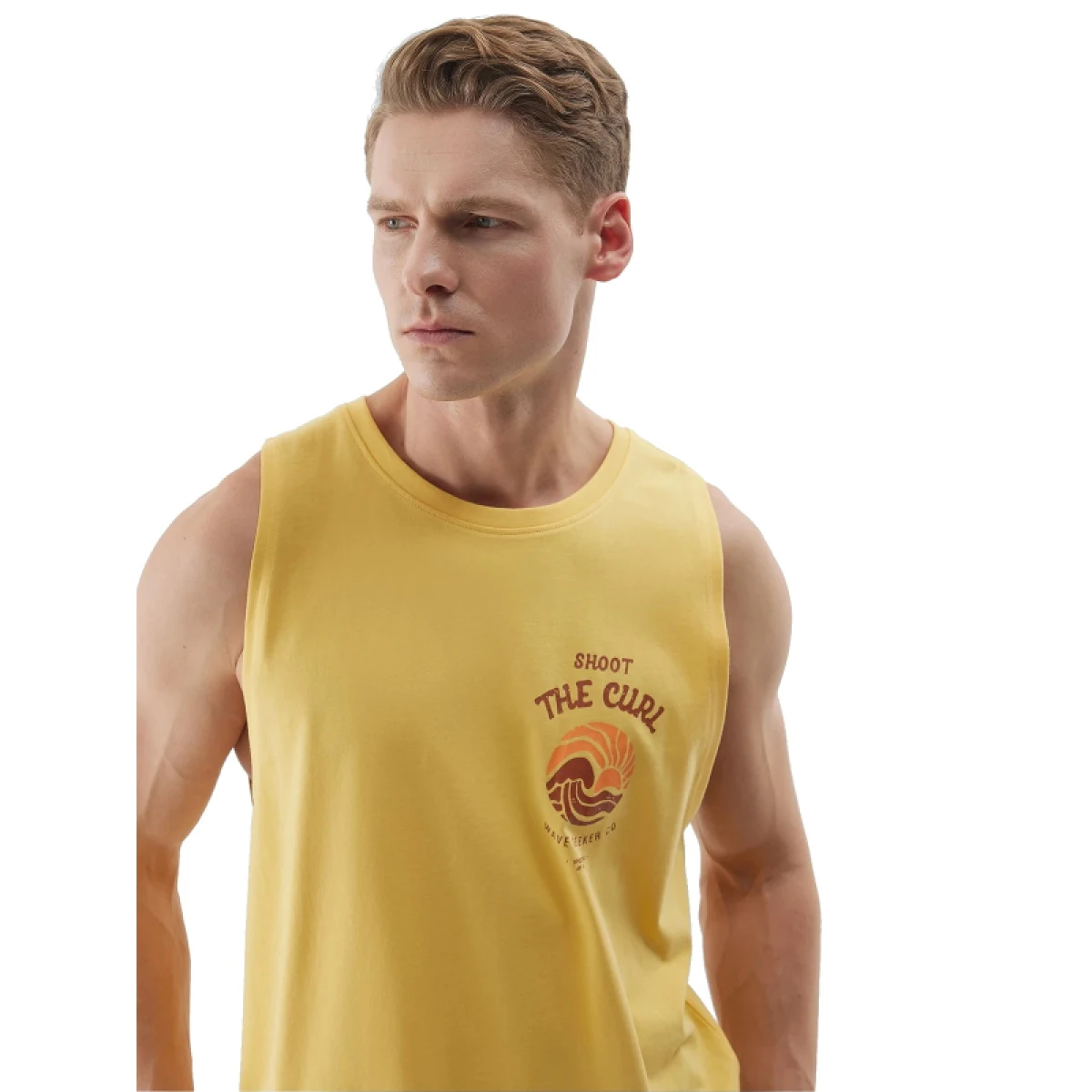 Pánske tielko 4F TSHIRT-WSS24TTSHM1319-71S-YELLOW · záber 4