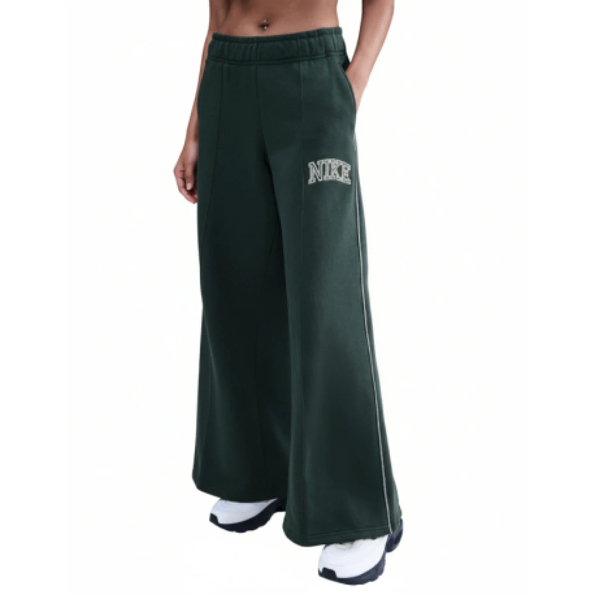 Dámske tepláky NIKE W NSW PHNX FLC LOGO WIDE LEG SEAWEED · záber 1