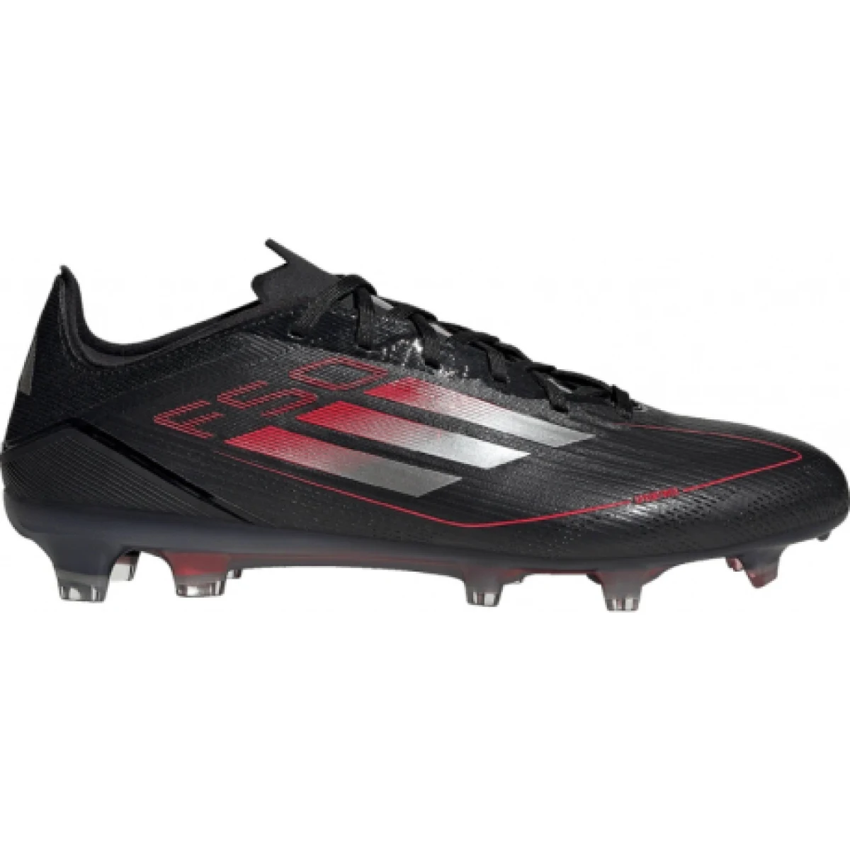 Pánské outdoorové fotbalové kopačky ADIDAS F50 Pro M FG core black iron metallic lucid red · záber 1