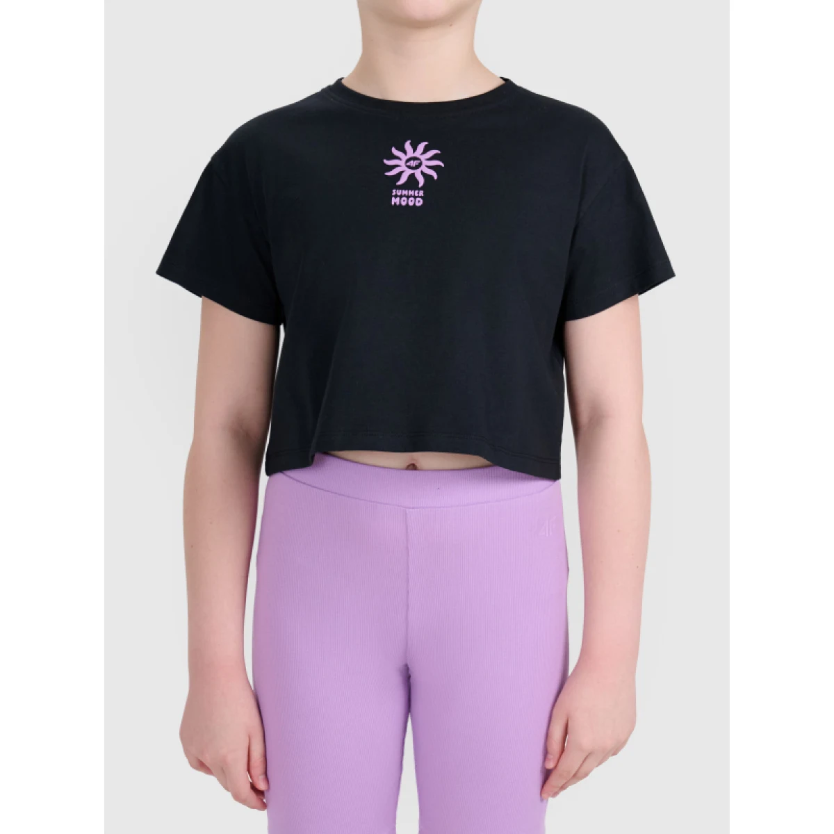 Dievčenské tričko s krátkym rukávom 4F JUNIOR TSHIRT F2941-20S-DEEP BLACK · záber 2