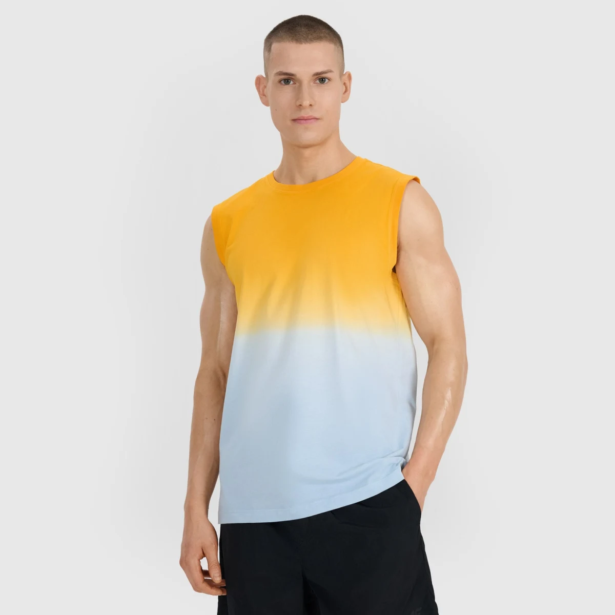 Pánské tílko regular - oranžové · záber 1