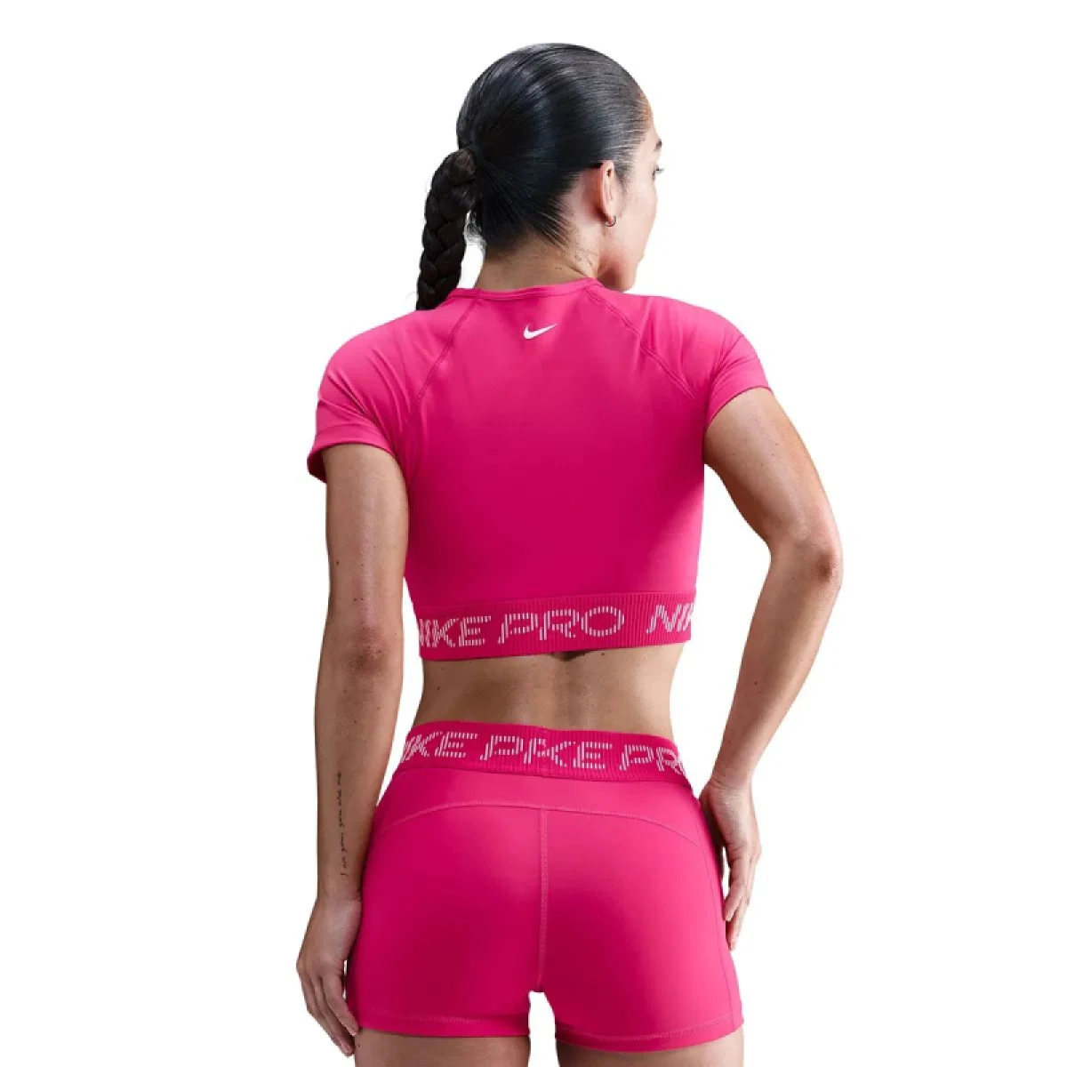 Dámske tréningové tričko s krátkym rukávom NIKE PRO W NP DF SS TOP TT GRX RUSH PINK PINK FOAM WHITE · záber 3