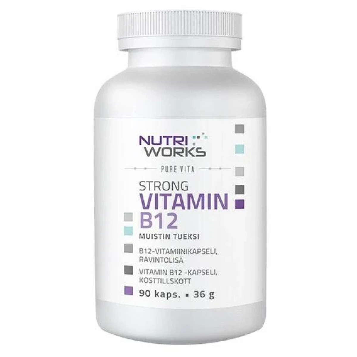 NutriWorks Strong Vitamin B12 90 kapslí · záber 2