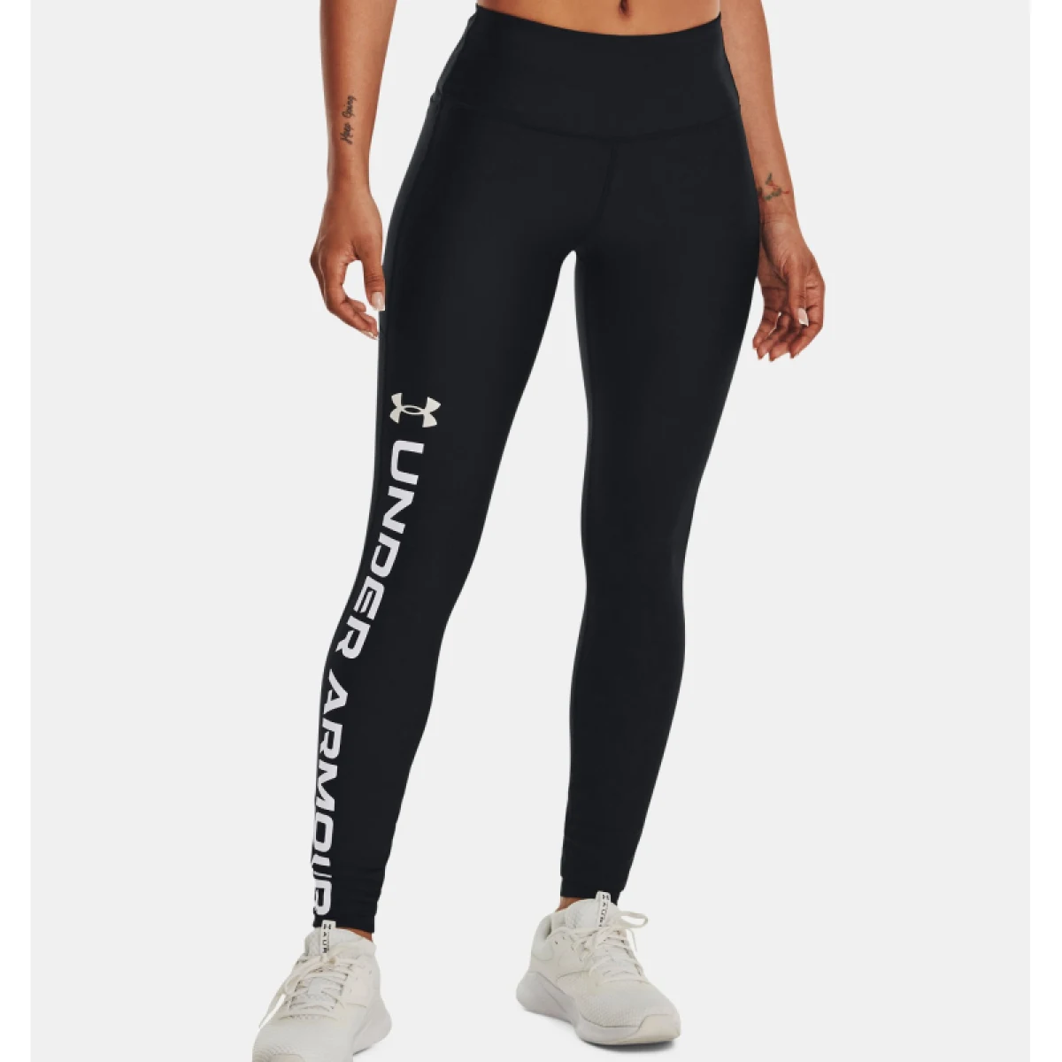 Dámské kompresní legíny UNDER ARMOUR Armour Branded Legging-BLK-1376327-001 · záber 2